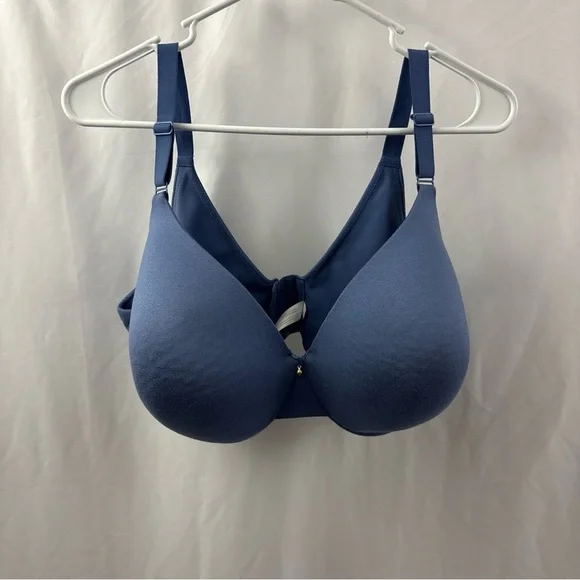 Cacique Back Smoother Lightly Lined Full Coverage Bra 42DD Blue - Picture 5 of 11
